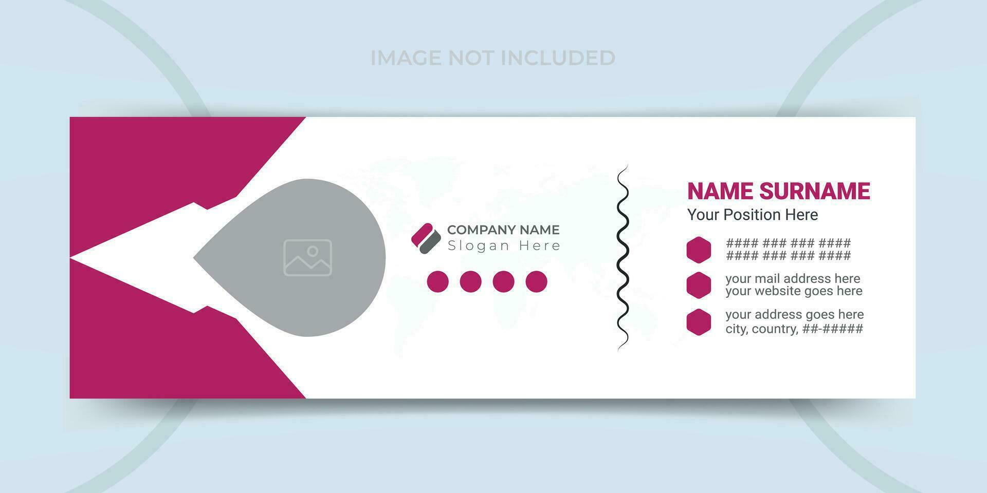 Modern and minimalist business email signature or email footer template design vector