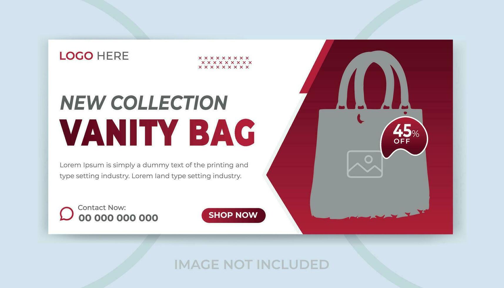 Modern bag collection social media post or online web banner design template for your business vector