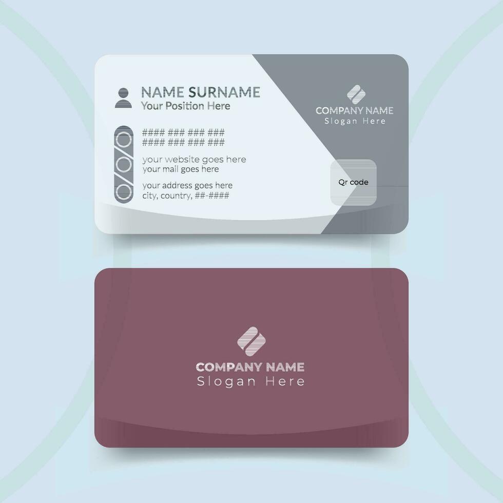 Minimal Individual Business Corporate Name Card Layout Template vector