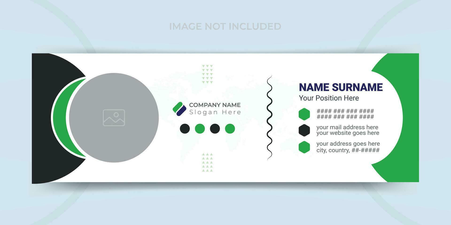 Modern corporate business email signature design template vector