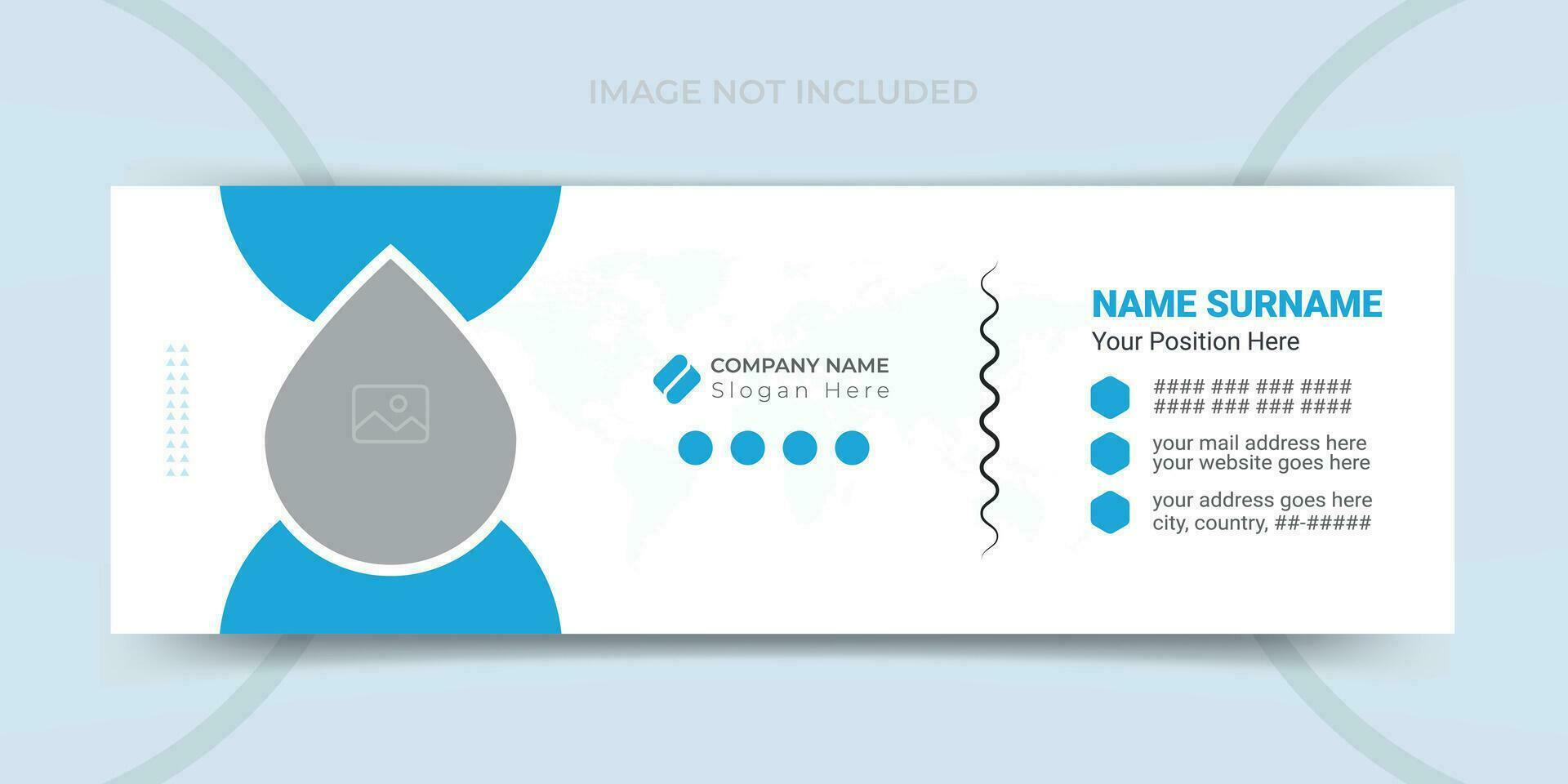 Creative or modern business email signature template or email footer and personal social media cover vector layout