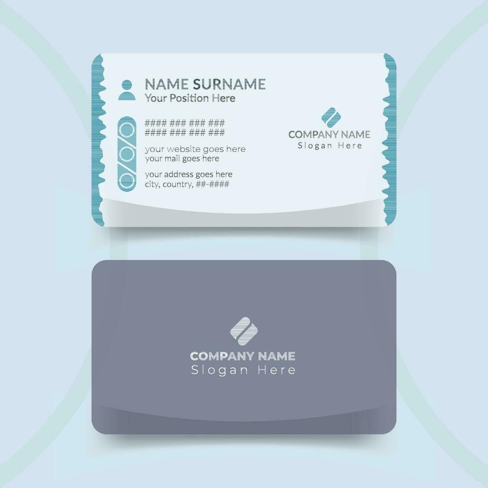 Minimal Individual Business Corporate Name Card Layout Template vector