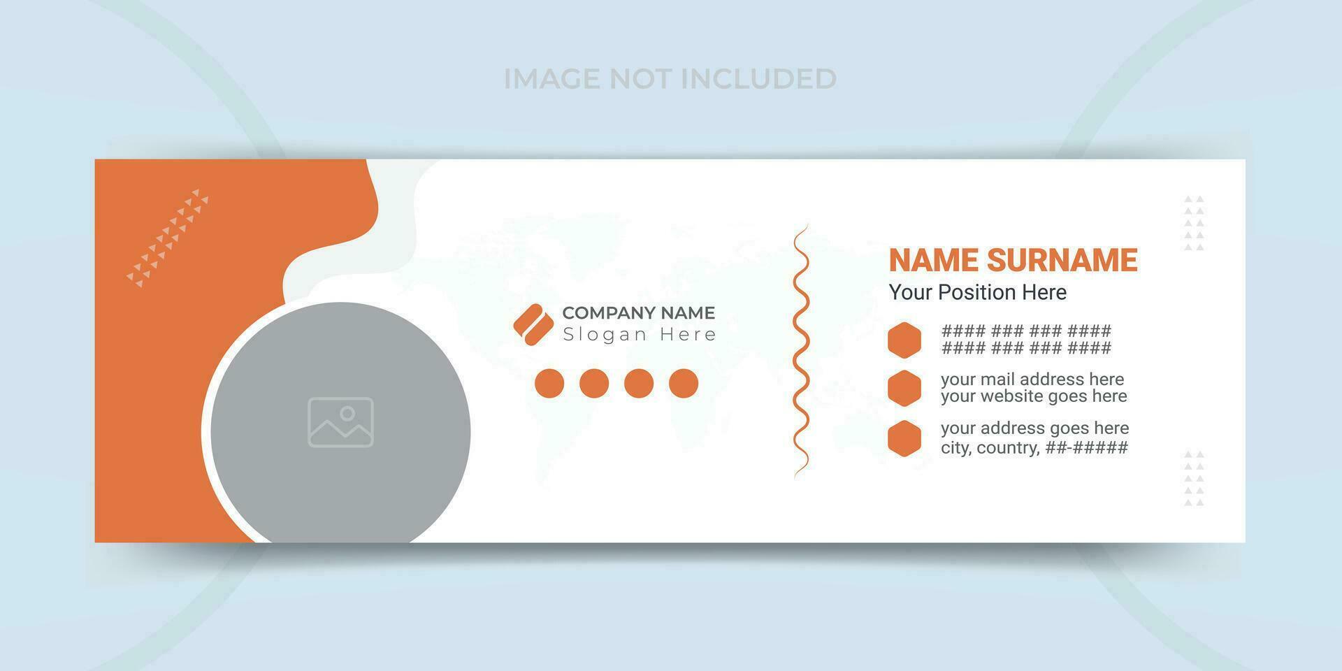 Business email signature or email footer design template for social media cover vector