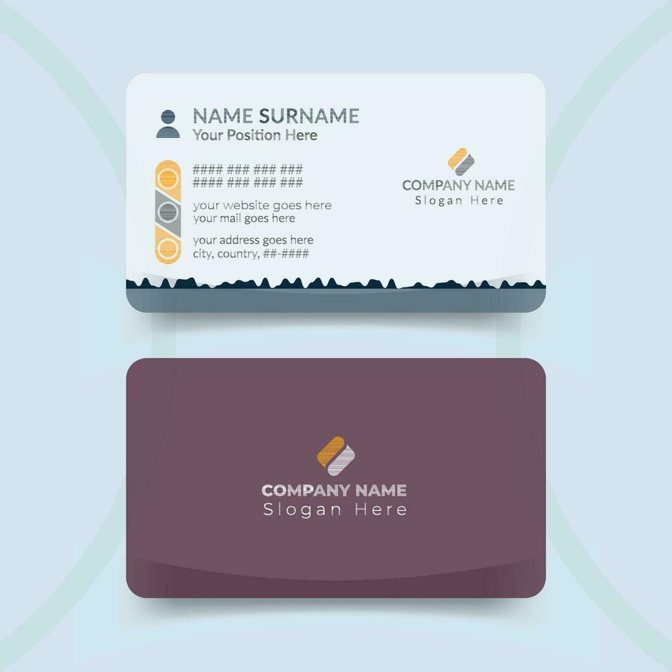 Minimal Individual Business Corporate Name Card Layout Template vector