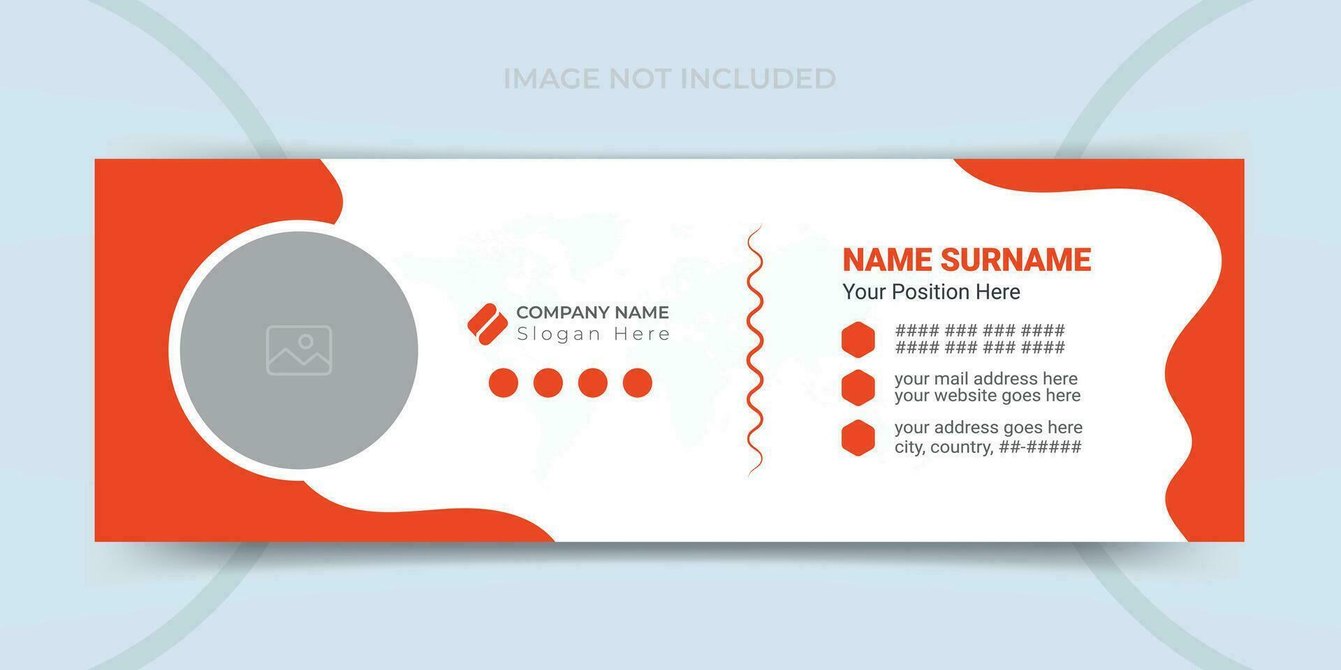 Creative or modern business email signature template or email footer and personal social media cover vector layout