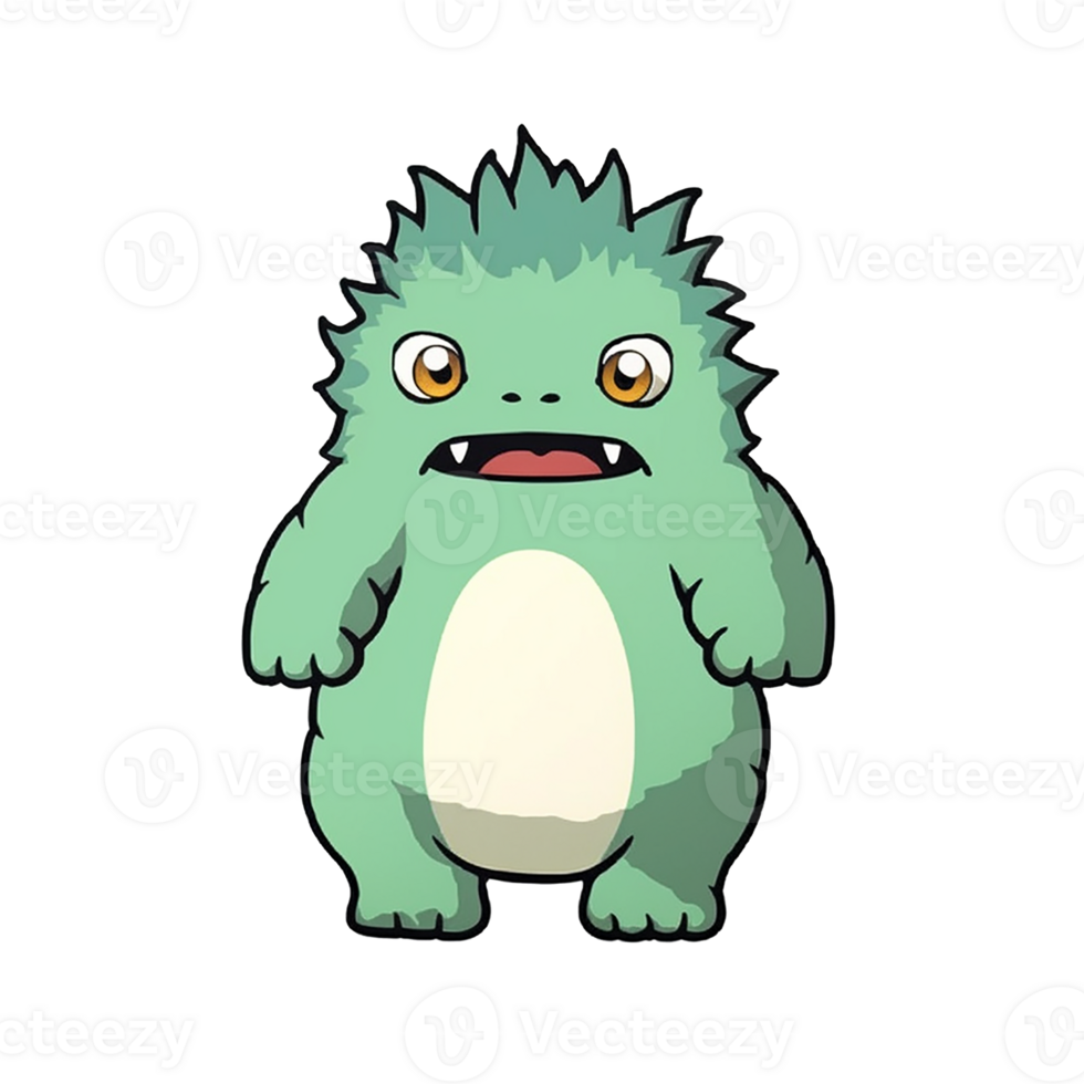 Godzilla isolated on transparent background, , digital illustration. png