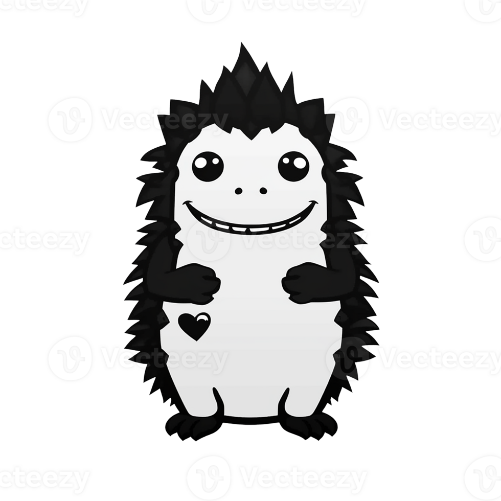Godzilla isolated on transparent background, , digital illustration. png