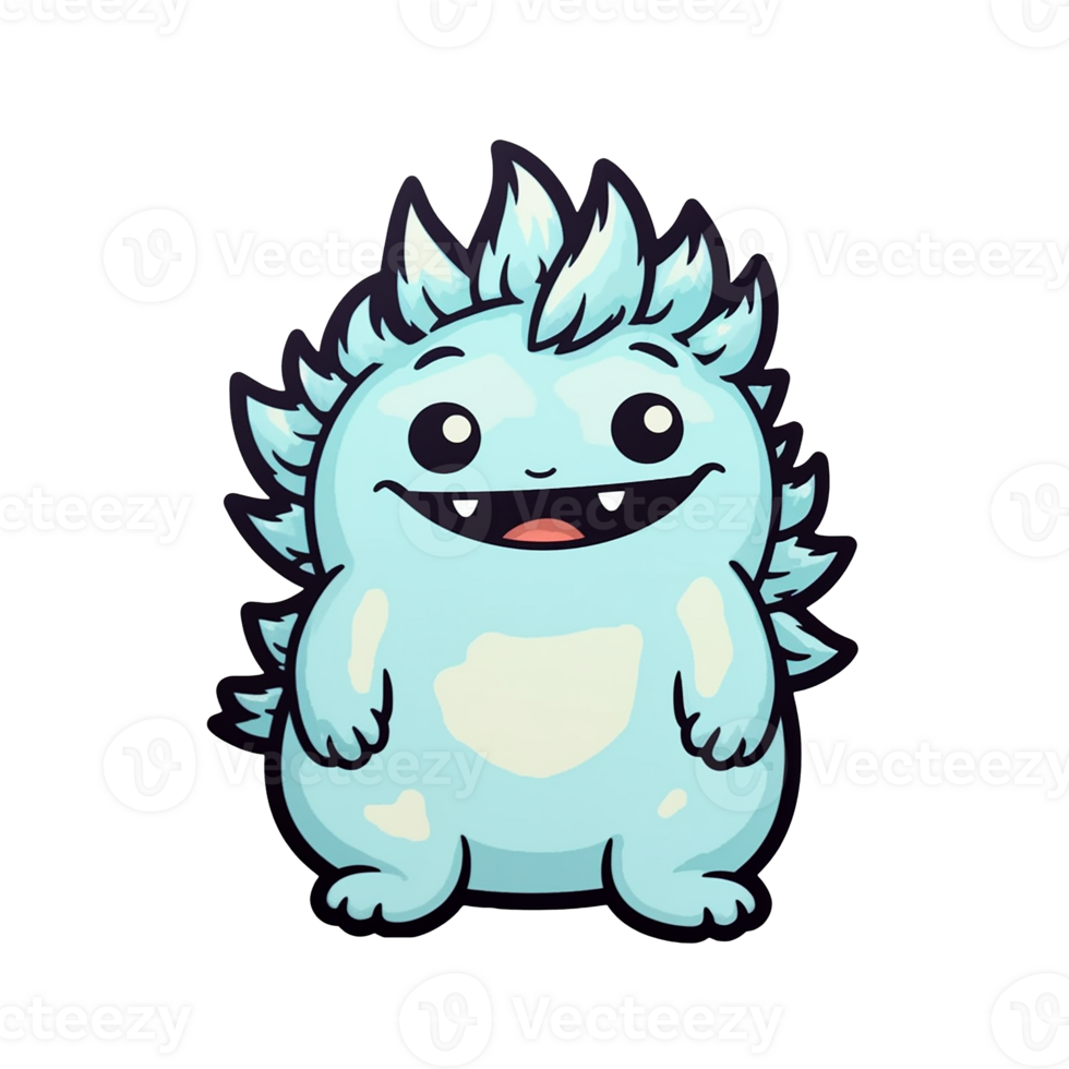 Godzilla isolated on transparent background, , digital illustration. png