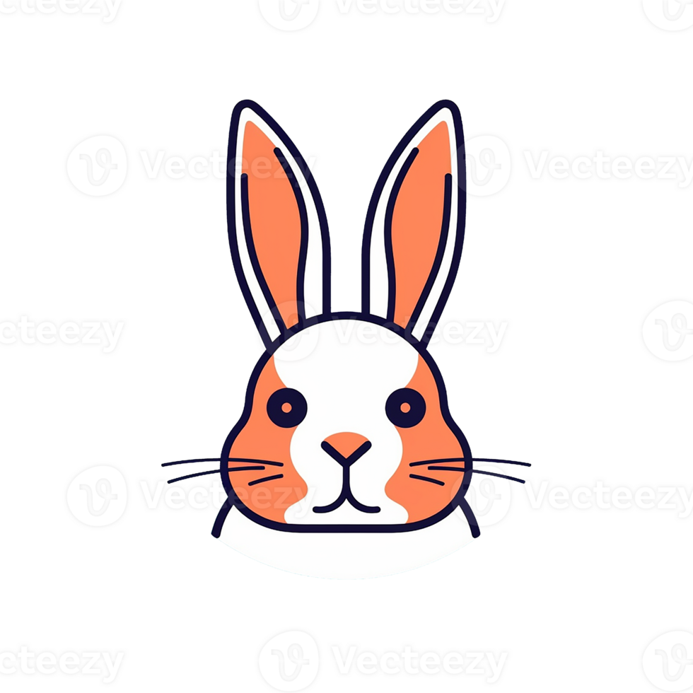 Easter egg bunny rabbit, cute cartoon illustration, transparent background, , digital illustration. png