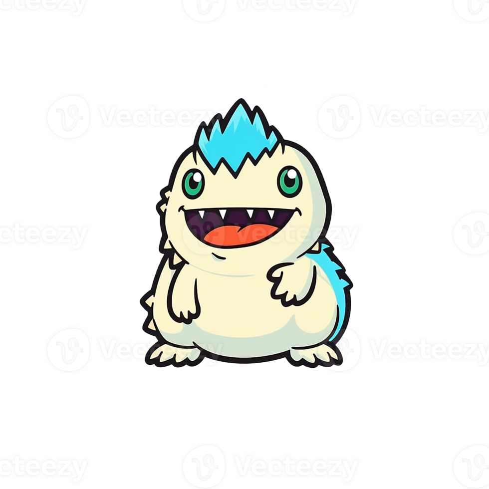 Godzilla isolated on transparent background, , digital illustration. png