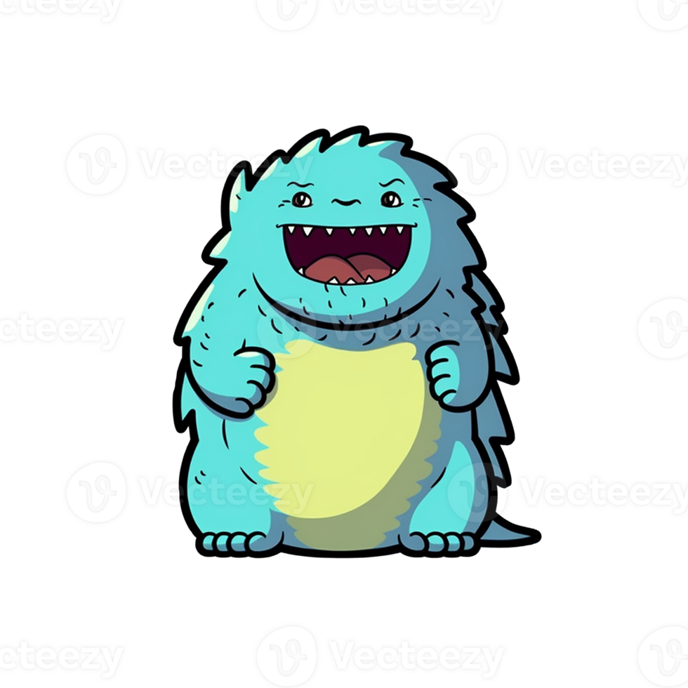 Godzilla isolated on transparent background, , digital illustration. png