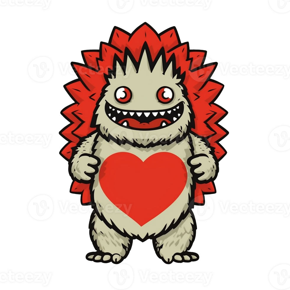 Godzilla isolated on transparent background, , digital illustration. png