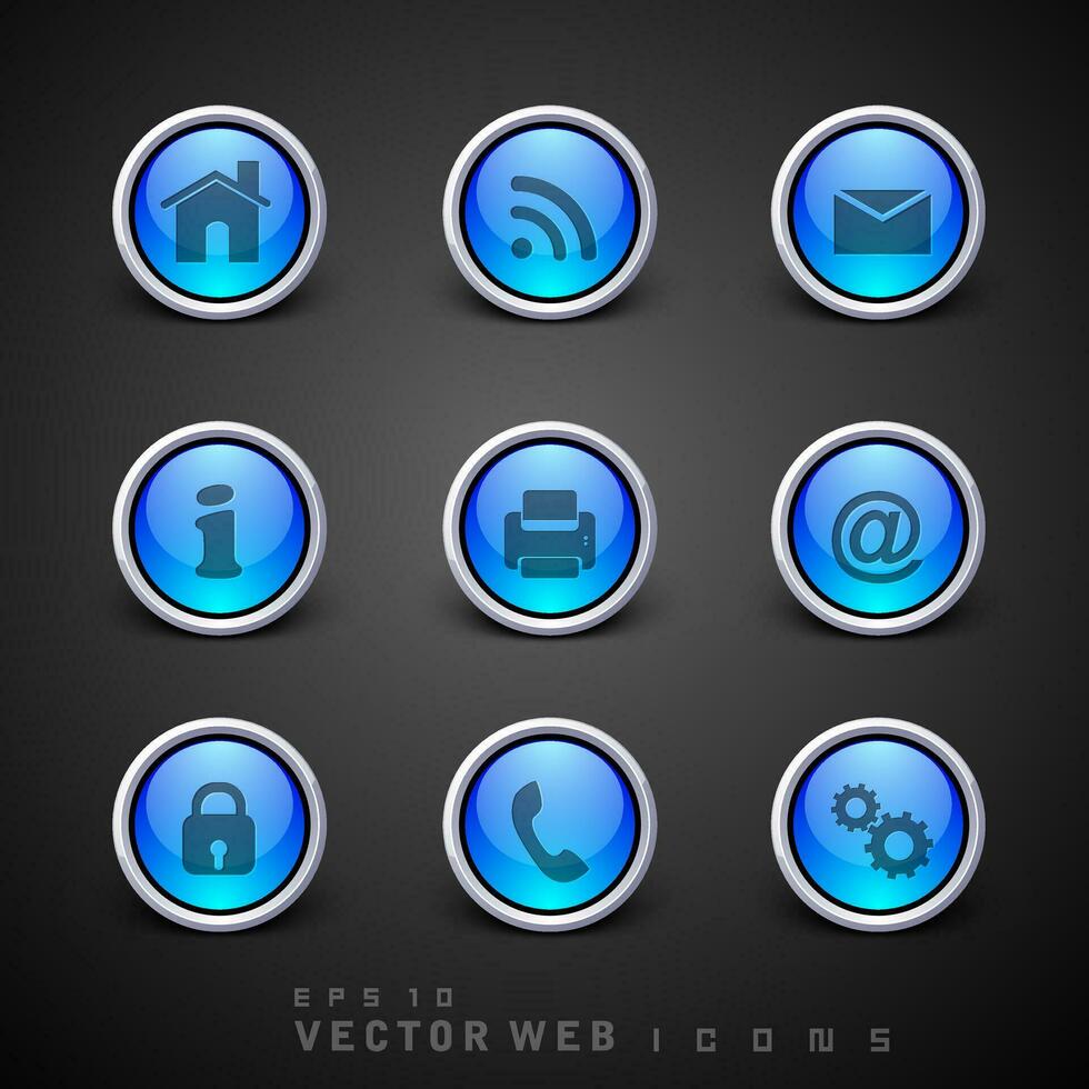 Web mail icons set. Can be used for websites, web applications. email applications or server Icons vector