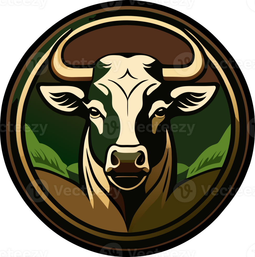 Cow icon. Generative AI png