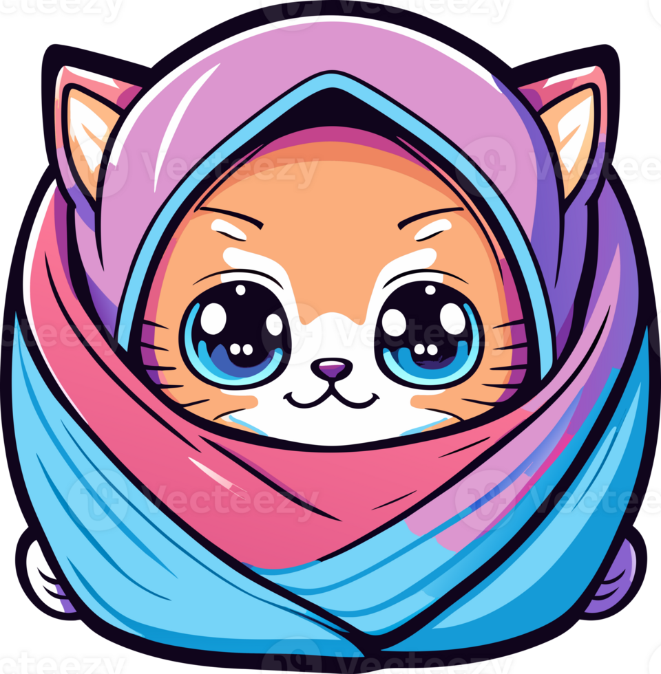 Cat in blanket. png