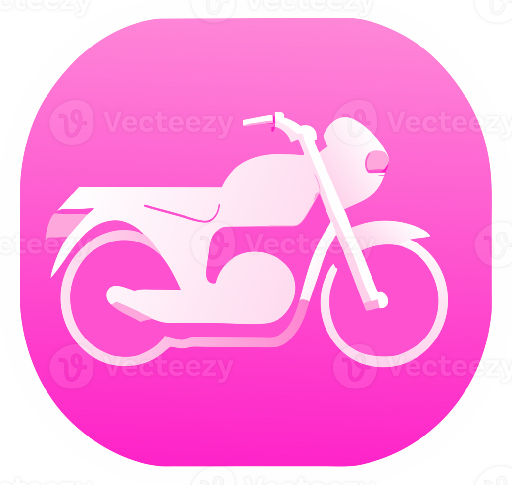 Motorcycle icon. Generative AI png