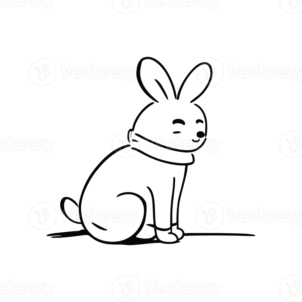Cute rabbit. aesthetic png