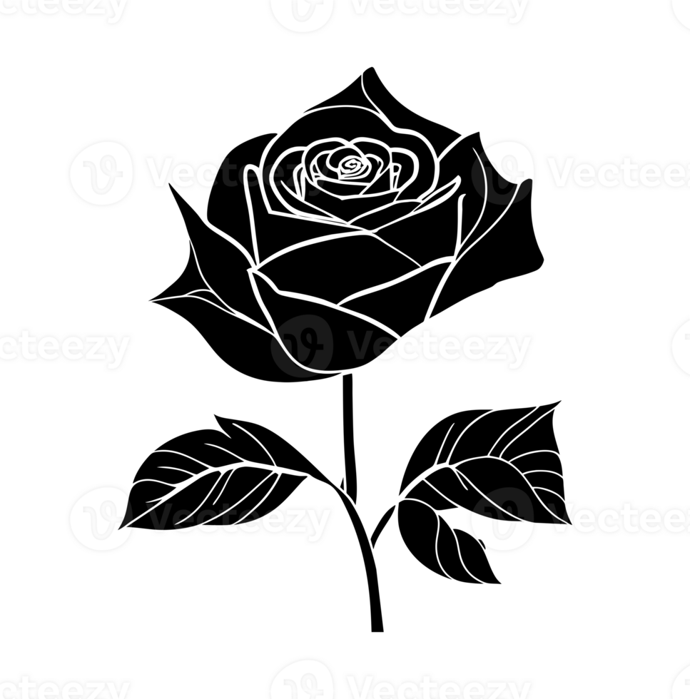 Rose flower. Generative AI png