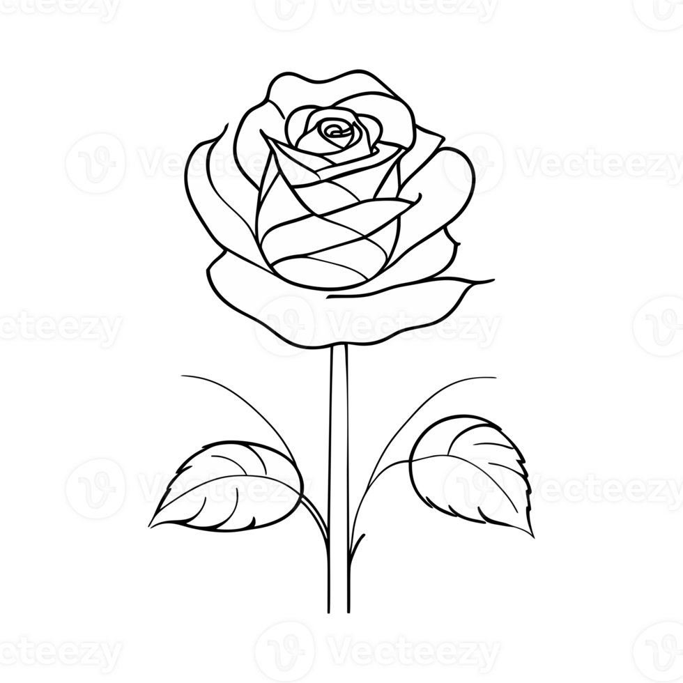 Rosa flor. generativo ai png