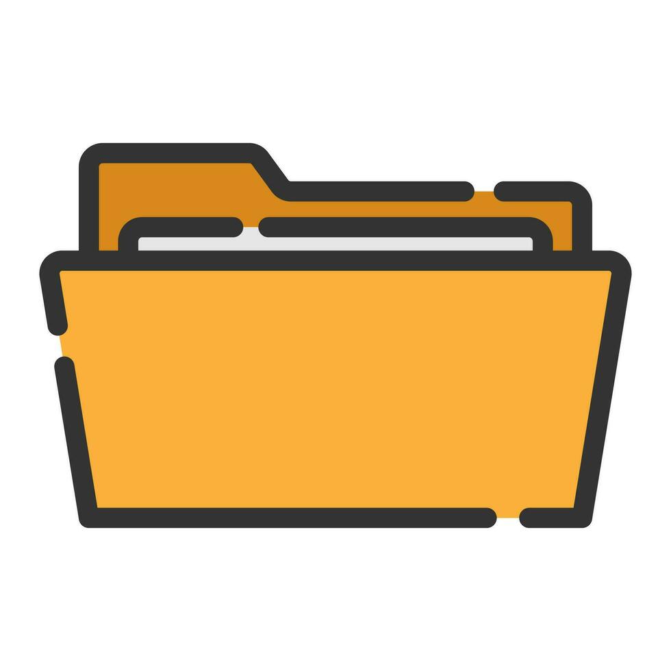 Folder flat icon, vector illustration