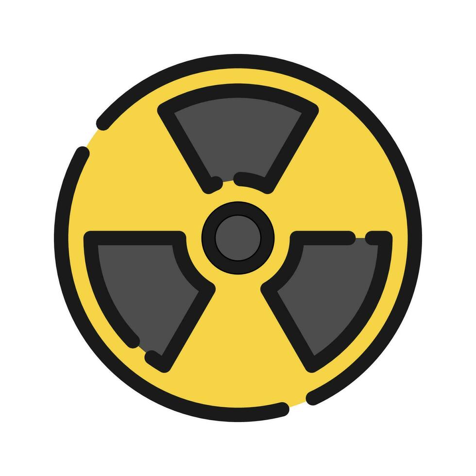 Nuclear threat, radiation sign icon, vector illustration