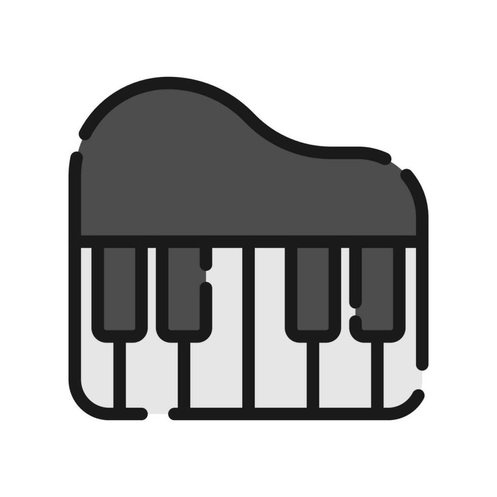 piano plano icono, vector ilustración