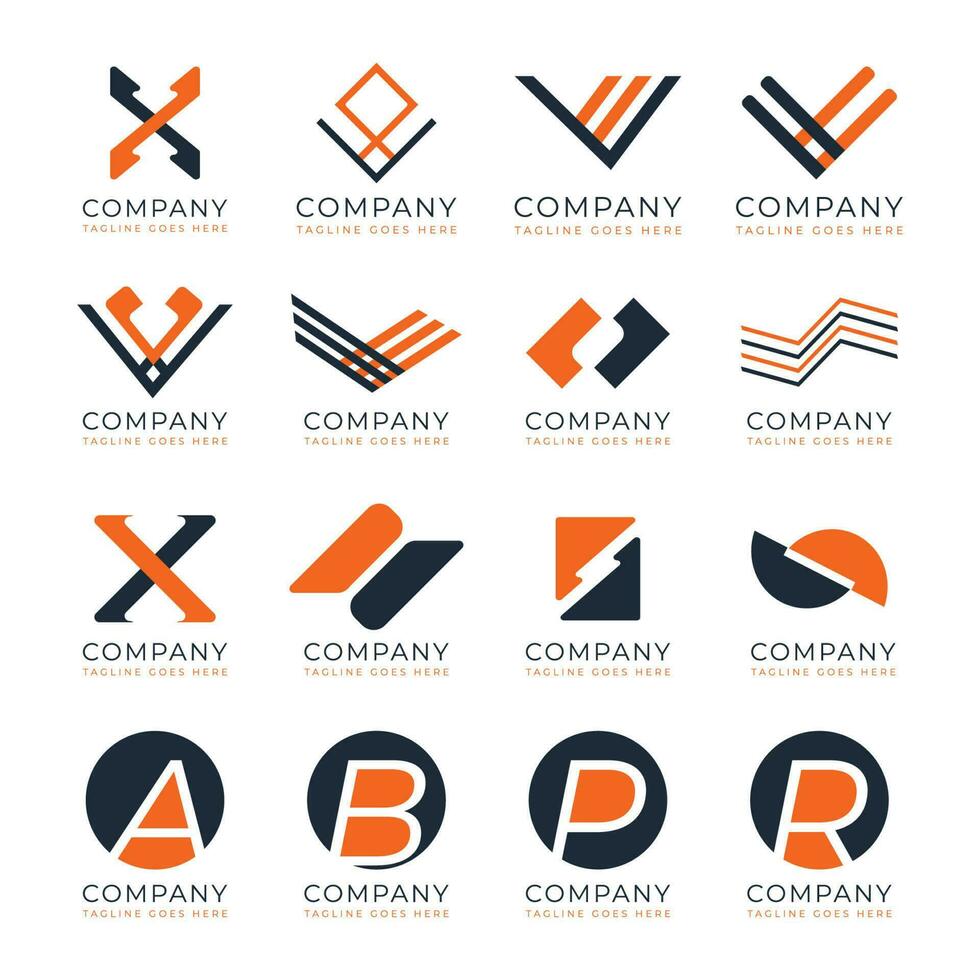 gratis vector conjunto de empresa logo diseño ideas