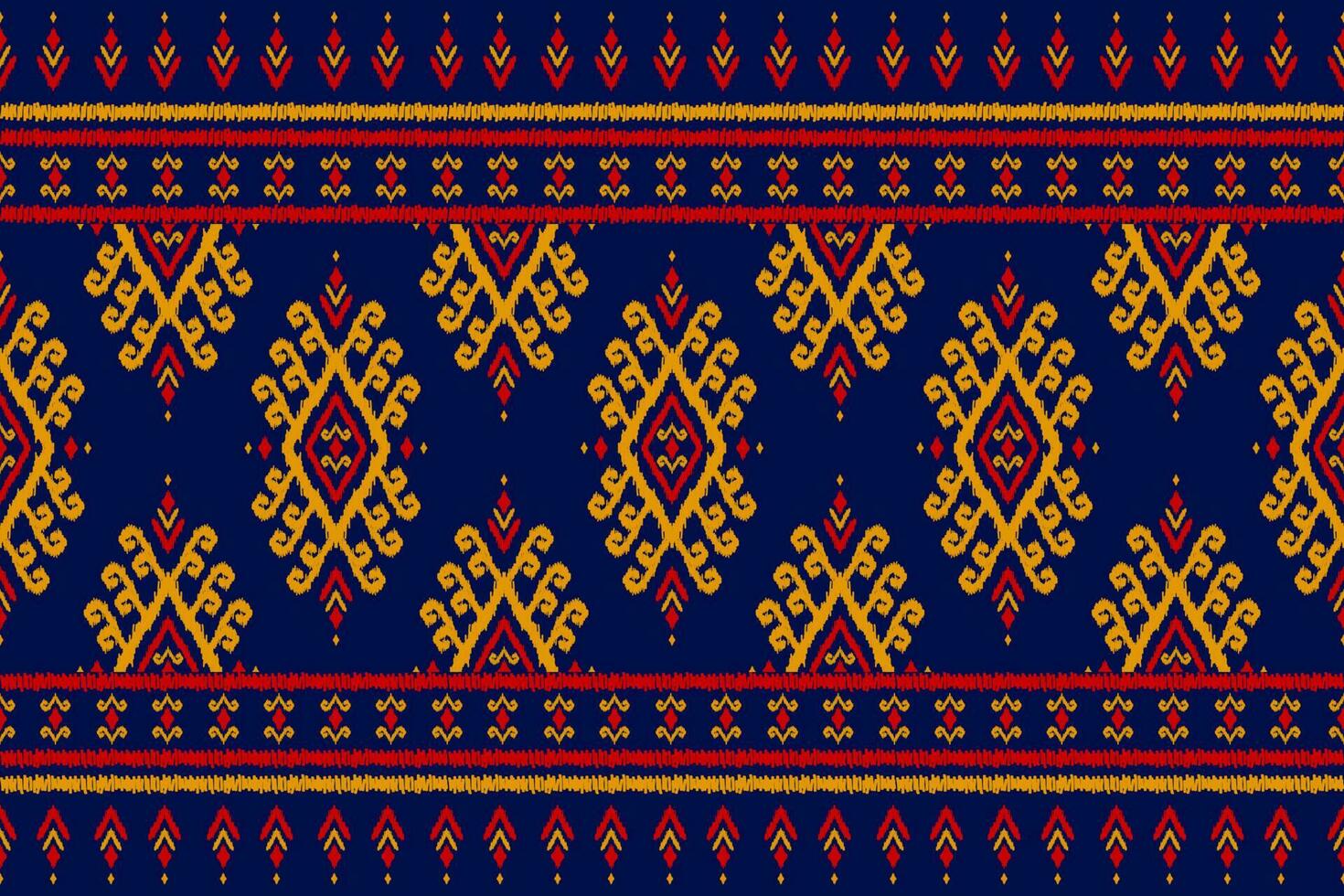 Carpet ethnic ikat pattern art. Aztec ethnic seamless pattern in tribal. Mexican style. vector