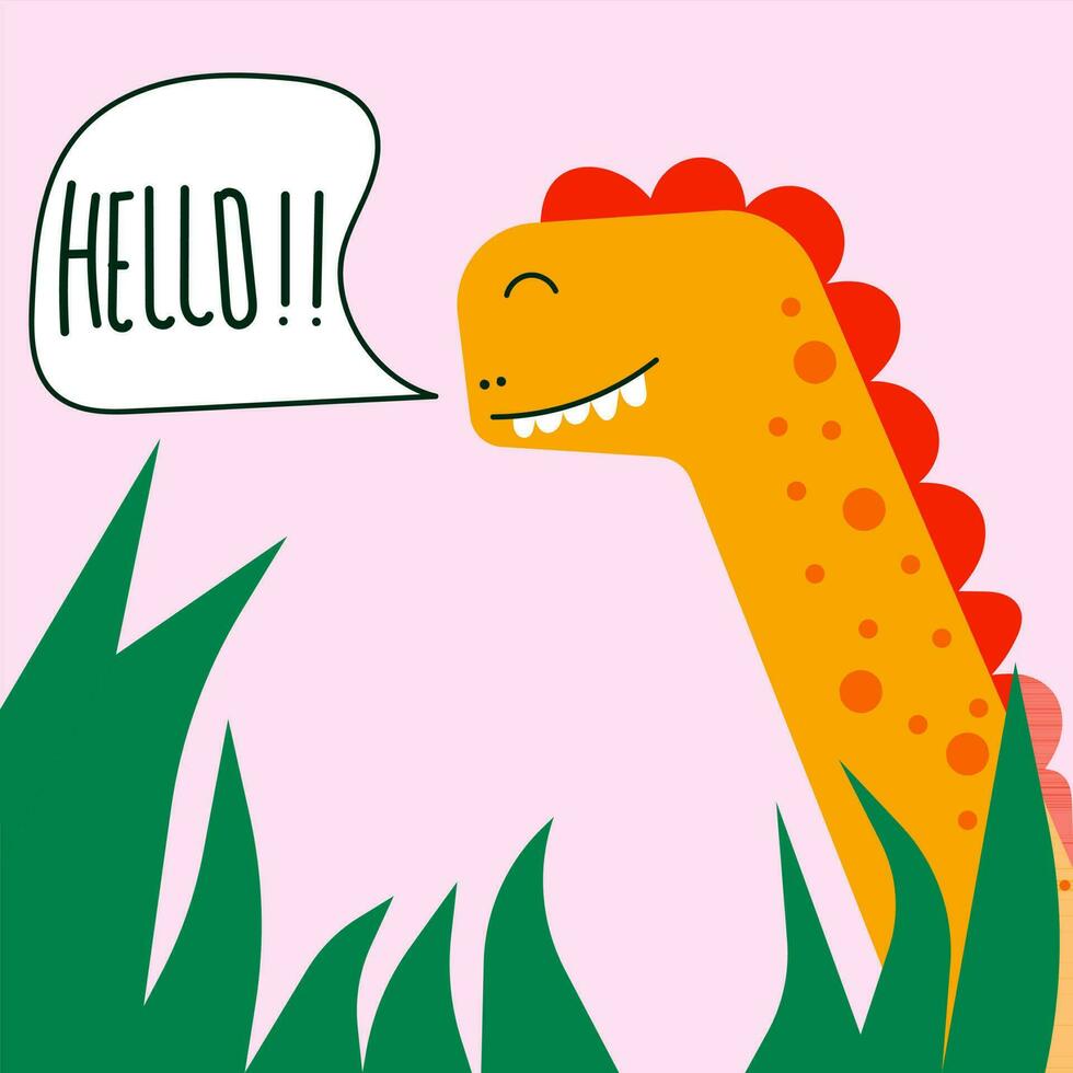 cute dinosaur vector for tee print and background wallpaper