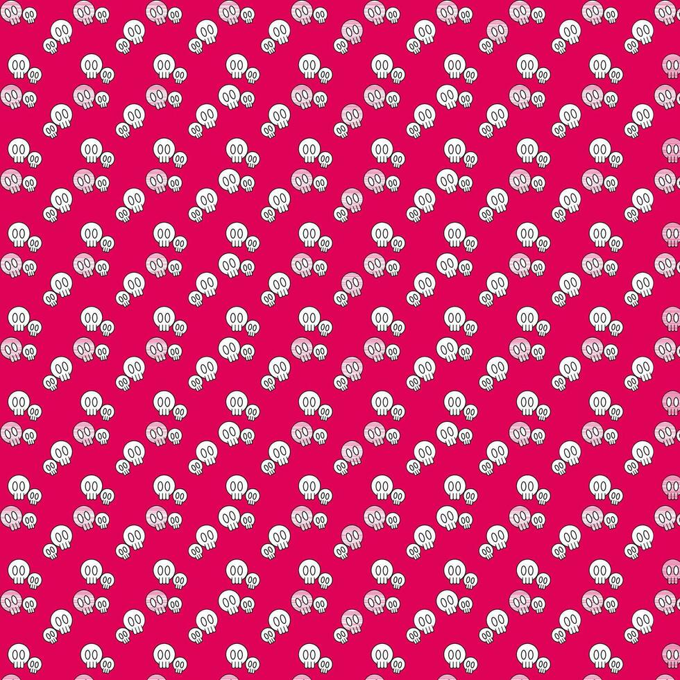 cute skull pattern vector for tee print and background wallpaper
