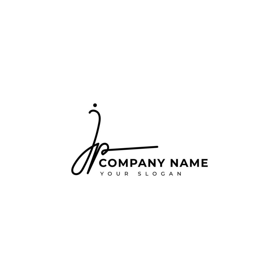 Jp Initial signature logo vector design