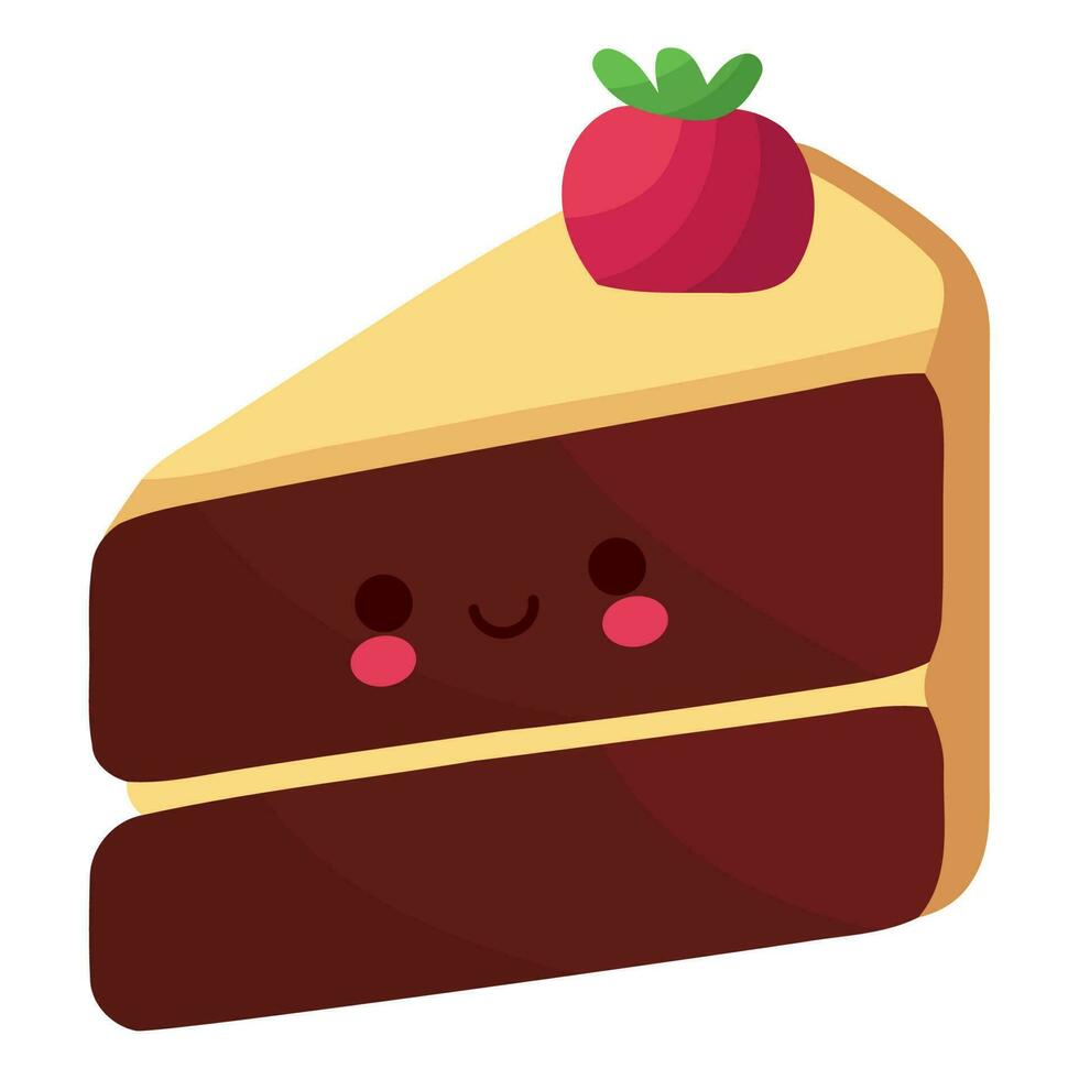Cute vector illustration of a delicious dessert over white