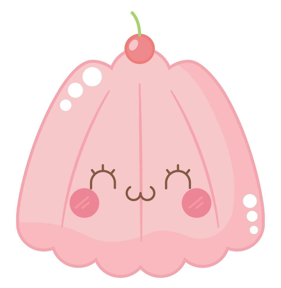 kawaii jalea diseño terminado blanco vector