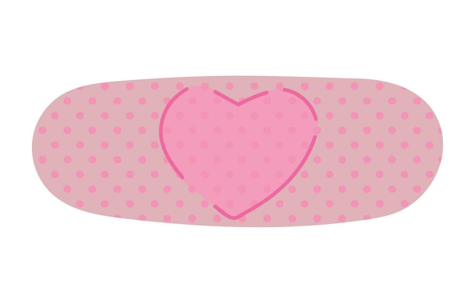 band aid with a heart over white vector