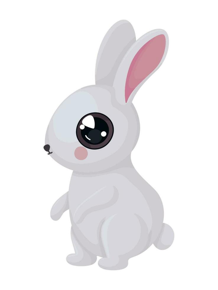 cute rabbit design over white vector