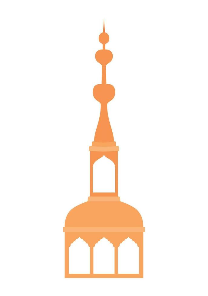 islamic tower illustration over white vector