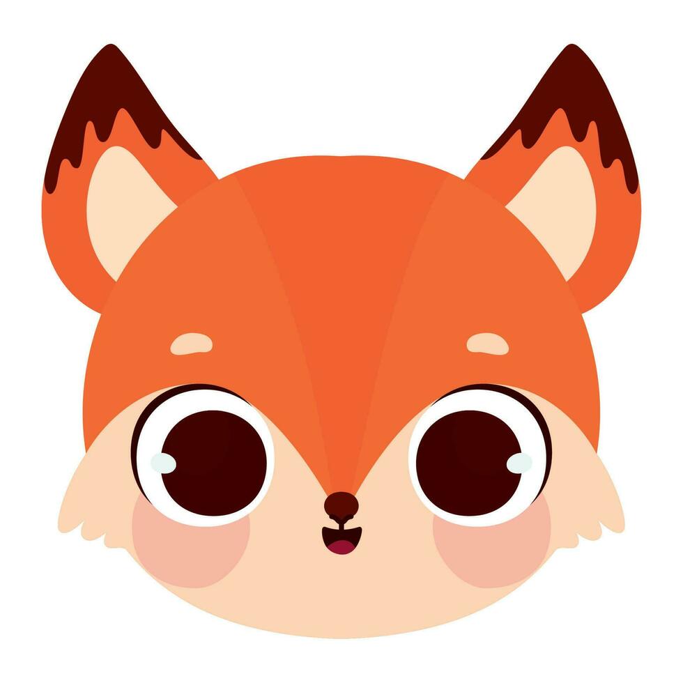 fox face design over white vector