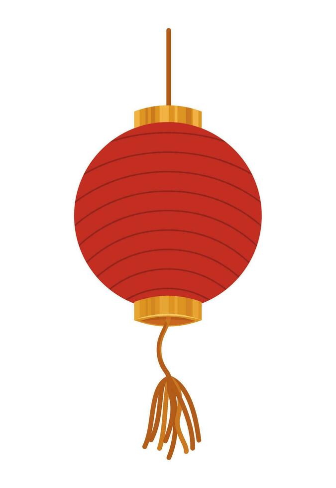 chinese lamp illustration over white vector