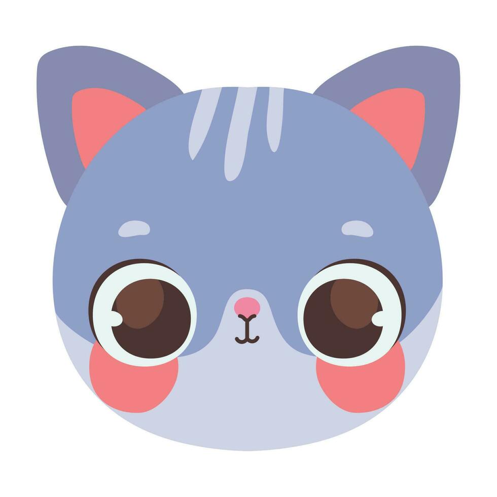 cat face design over white vector