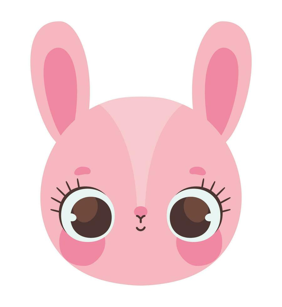 rabbit face design over white vector