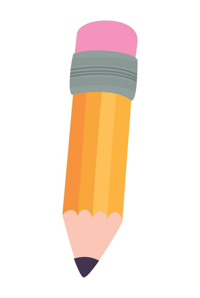 yellow pencil design over white vector