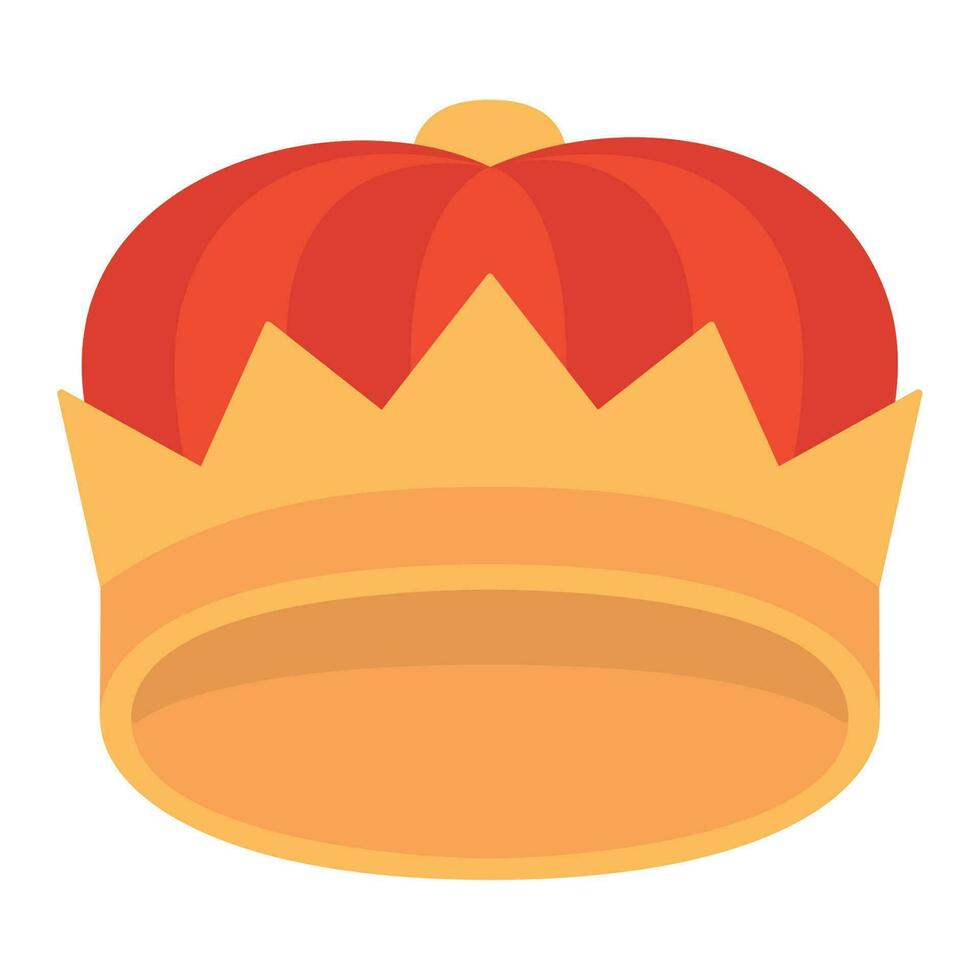 colored king crown over white vector