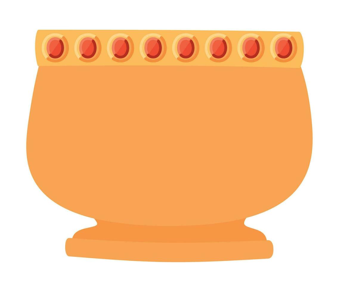 golden chalice illutration over white vector
