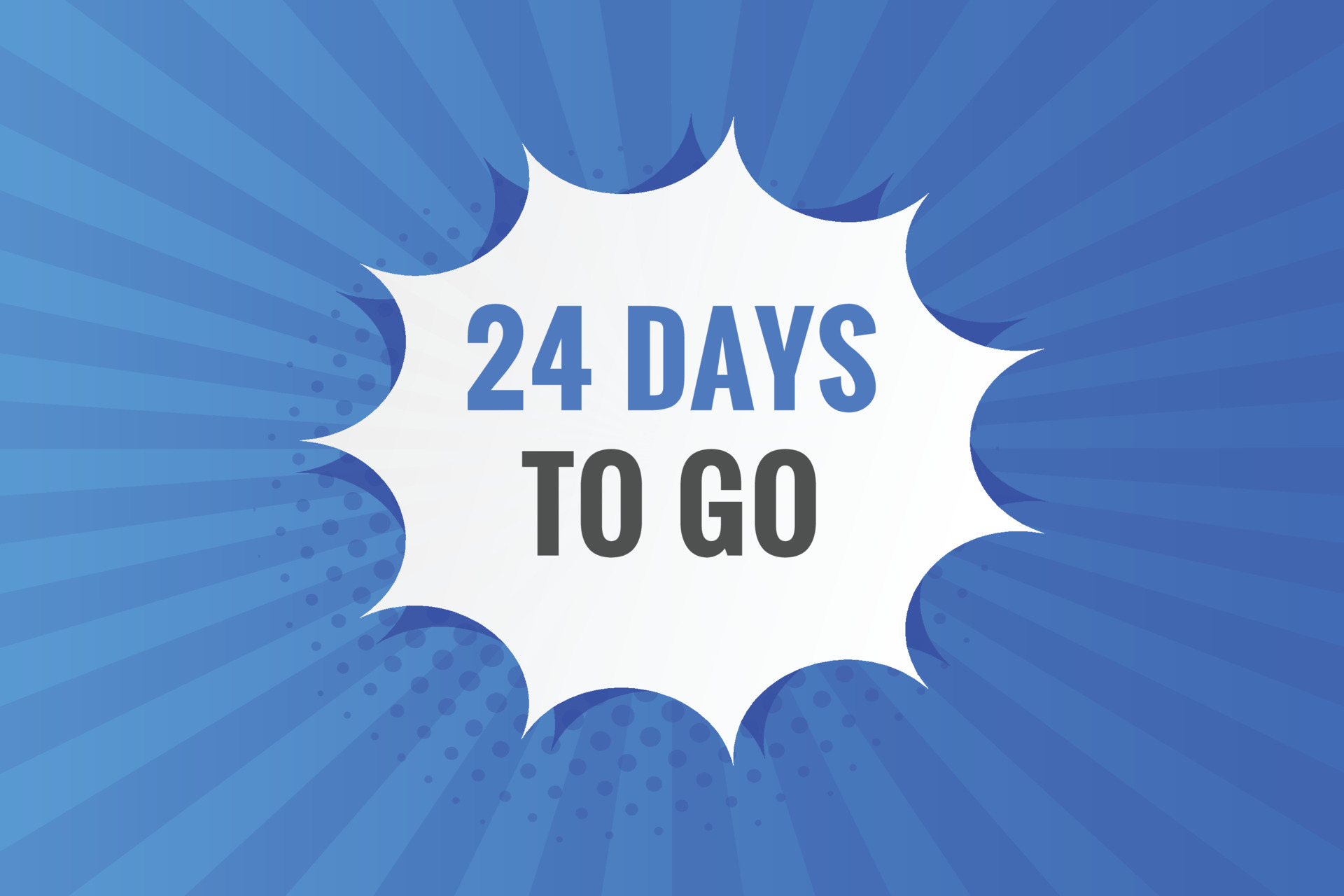 24 days to go text web button. Countdown left 24 day to go banner label  24702323 Vector Art at Vecteezy