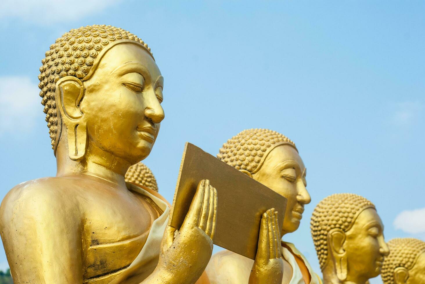 Golden Buddha at Buddha Memorial park , Nakorn nayok, Thailand. photo