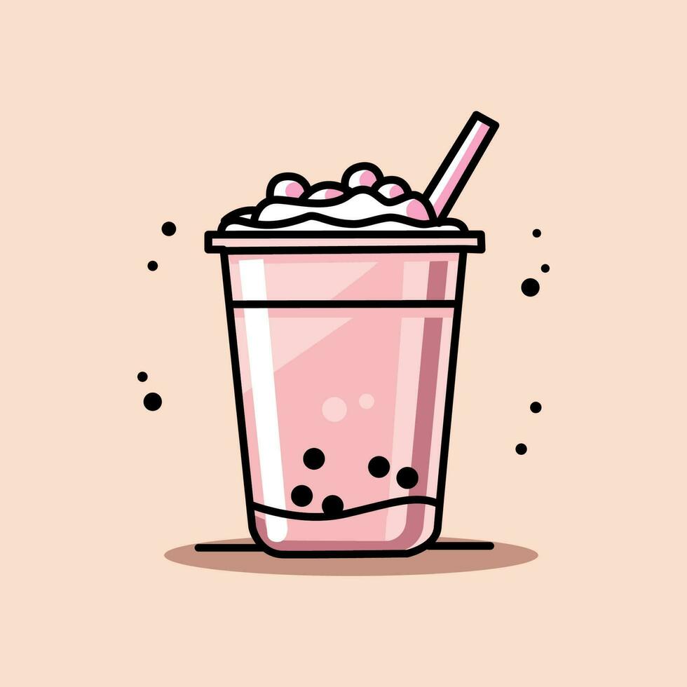 bubble milk tea cup Design for Milk Tea Ads and Logo design template