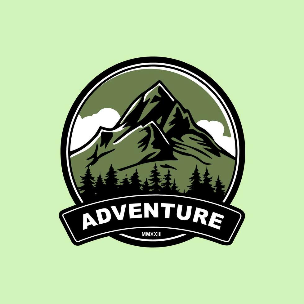 Mountain logo design vector illustration outdoor adventure