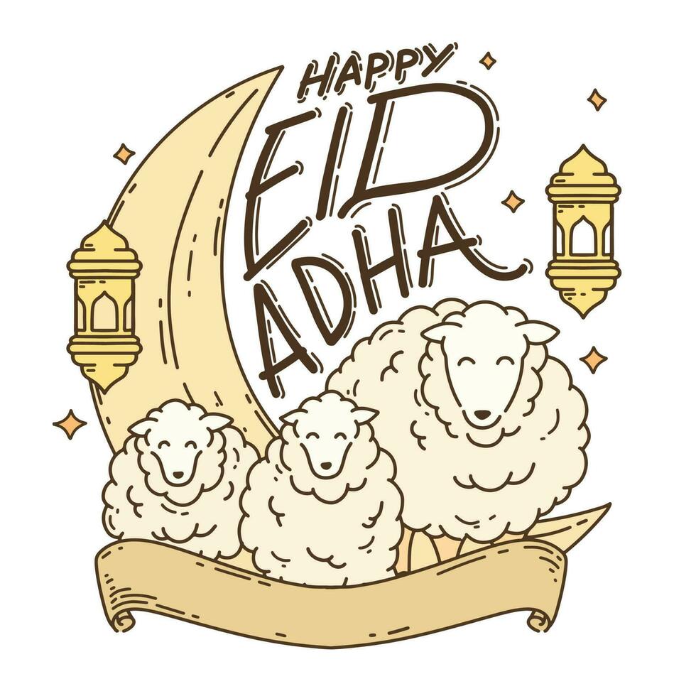 Eid Adha background vector