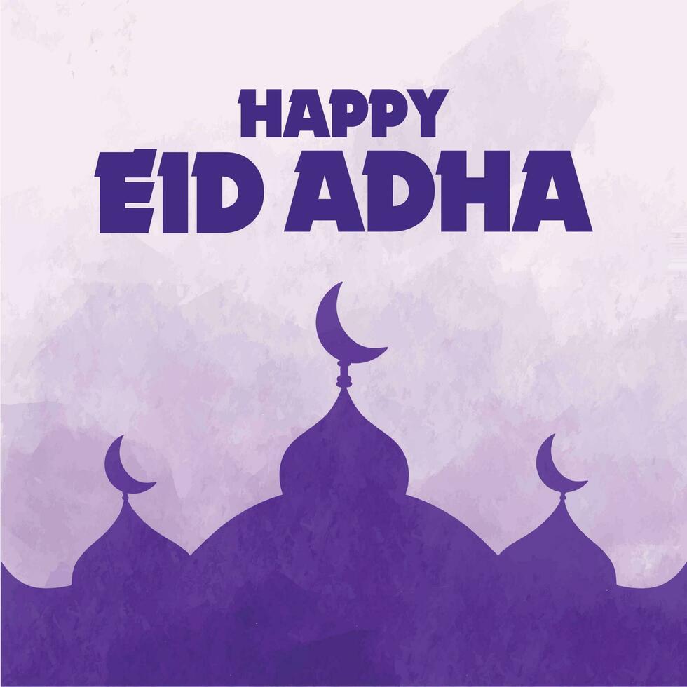 Eid Adha purple background vector