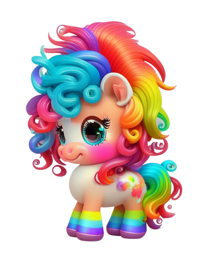 bunt wenig Pony ai generiert png